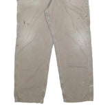 CARHARTT Mens Cotton Beige Loose Tapered Trousers W40 L32 Workwear Casual