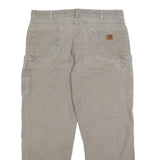 CARHARTT Mens Cotton Beige Loose Tapered Trousers W40 L32 Workwear Casual
