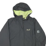 JACK WOLFSKIN Womens Black Jacket UK 12 Polyester Blend Outdoor Zip Hooded