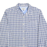 HILFIGER DENIM Mens Blue & White Check Shirt M Casual Cotton Blend Long Sleeve