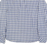 HILFIGER DENIM Mens Blue & White Check Shirt M Casual Cotton Blend Long Sleeve