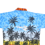 RIMA Mens Blue & Red St. Martin Printed Shirt L Hawaiian Style Beachwear