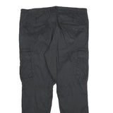 WATSON'S Mens Cotton Black Regular Cargo Trousers W36 L30 Practical Zip Closure