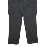 WATSON'S Mens Cotton Black Regular Cargo Trousers W36 L30 Practical Zip Closure