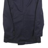 GIORGIO ARMANI Mens Navy Blue Pinstripe Double Breasted Jacket S Woven Classic