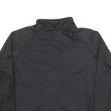 NIKE Womens Black & White Zip Jacket M Polyester Blend Track Logo Swoosh