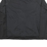 NIKE Womens Black & White Zip Jacket M Polyester Blend Track Logo Swoosh