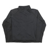 NIKE Womens Black & White Zip Jacket M Polyester Blend Track Logo Swoosh