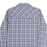 WRANGLER Mens Blue & White Check Shirt L Long Sleeve Cotton Western Retro