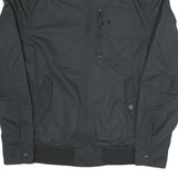 LEVI'S Mens Black Zip Polyester Blend Bomber Jacket M Plain Casual Outerwear
