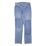 LEVI'S 501 Womens Jeans Blue Regular Straight Denim Medium W27 L30 Patchwork