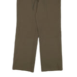 TRUSSARDI Womens Polyester Blend Olive Relaxed Wide Leg Trousers W30 L29