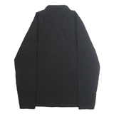 VANS Mens Black Cotton Jacket S Plain Zip Closure Classic Fit