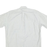 RALPH LAUREN Mens White & Green Checked Shirt M Cotton Blend Button Shirt