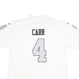 NIKE Mens White NFL Graphic T-Shirt XL Short Sleeve V-Neck Carr 4 Number