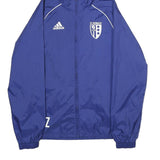 ADIDAS Mens Blue FC Reinach Zip Hooded Polyamide Track Jacket S Lightweight