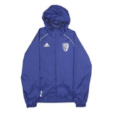 ADIDAS Mens Blue FC Reinach Zip Hooded Polyamide Track Jacket S Lightweight
