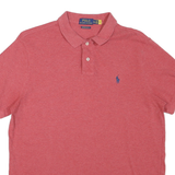 POLO RALPH LAUREN Mens Red Polo Shirt Short Sleeve Plain XL Classic Cotton