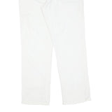 CALVIN KLEIN JEANS Womens Cotton White Regular Straight Trousers W34 L29