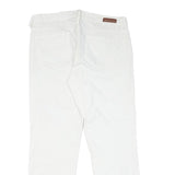 CALVIN KLEIN JEANS Womens Cotton White Regular Straight Trousers W34 L29