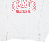 CHAMPION Mens Grey Brats Madison WI Crew Neck M Cotton Sweatshirt Casual