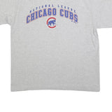 MAJESTIC Mens Grey Chicago Cubs Graphic T-Shirt XL Short Sleeve Crew Neck