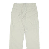 COLUMBIA Womens Regular Beige Polyester Blend Zip Trousers W30 L31 Outdoor