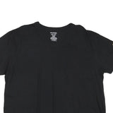 TRUE RELIGION Mens Black V-Neck T-Shirt XL Cotton Blend Graphic Sleeve Logo