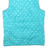 THE NORTH FACE Womens Blue Quilted Zip Jacket M Polyester Blend Lightweight Vest