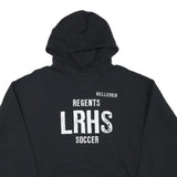 CHAMPION Mens Black Regents LRHS Soccer Pullover Hoodie L Cotton Blend