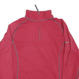 BERGHAUS Womens Red Long Sleeve 1/4 Zip Shirt S Lightweight Outdoor Activewear
