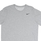 NIKE Mens Grey Crew Neck Short Sleeve T-Shirt M Cotton Blend Sportswear