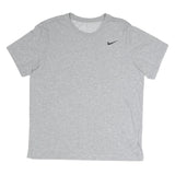 NIKE Mens Grey Crew Neck Short Sleeve T-Shirt M Cotton Blend Sportswear