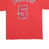 MAJESTIC Mens Red Angels Graphic T-Shirt M Short Sleeve Crew Neck Baseball