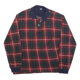 POLO RALPH LAUREN Mens Red & Green Plaid Crew Neck XL Cotton Blend Sweatshirt