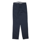 DICKIES Mens Cotton Blend Navy Regular Straight Trousers W28 L31 Workwear Fit