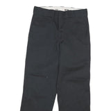 DICKIES Mens Cotton Blend Black Regular Fit Straight Leg Trousers W30 L29