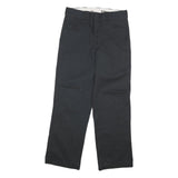 DICKIES Mens Cotton Blend Black Regular Fit Straight Leg Trousers W30 L29