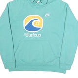 NIKE Mens Green & Blue Surf Cup Pullover Hoodie L Cotton Blend Casual