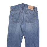 LEVI'S 512 Bootcut Mens Jeans Blue Cotton Blend Regular W34 L24 Button Closure