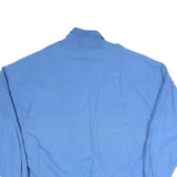NEW FAST Mens Blue Jacket L Polyester Blend Button Closure Ribbed Collar Pockets