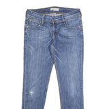 LEVI'S 571 Womens Slim Blue Denim Light W30 L28 Slim Fit Zip Jeans