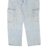 MARINA MOD Womens Light Blue Regular Jeans Denim W34 L27 Cargo Pockets Zip