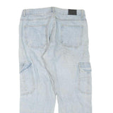 MARINA MOD Womens Light Blue Regular Jeans Denim W34 L27 Cargo Pockets Zip