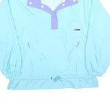 K-WAY Womens Blue & Lilac Lightweight Zip Jacket L Polyester Blend Plain