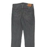 LEVI'S Womens Slim Grey Denim Cotton Blend Jeans W27 L28 Stylish Comfortable Zip