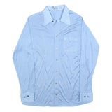 LIBERO Mens Blue Shirt S Button Down Collar Long Sleeve Polyester Formal