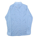 LIBERO Mens Blue Shirt S Button Down Collar Long Sleeve Polyester Formal