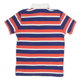 POLO RALPH LAUREN Mens Blue & Red Striped Short Sleeve Polo Shirt M Casual