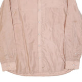 SMILA Mens Pink Shirt L Plain Button Long Sleeve Casual Elegant